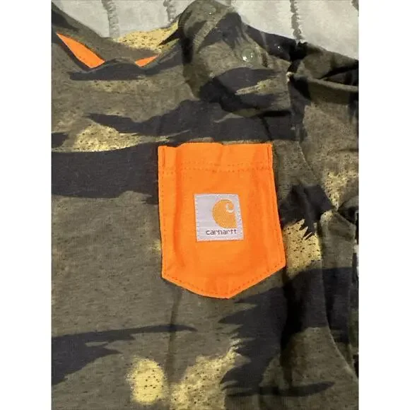 Carhartt Short Sleeve one piece Boys 6M Outdoor Camo Hunting Shorts 6 months - Picture 2 of 6